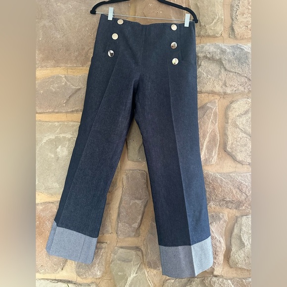 Vilagallo Lidia Trouser Sailor Pants Button Front High Waist 15” - Picture 1 of 4